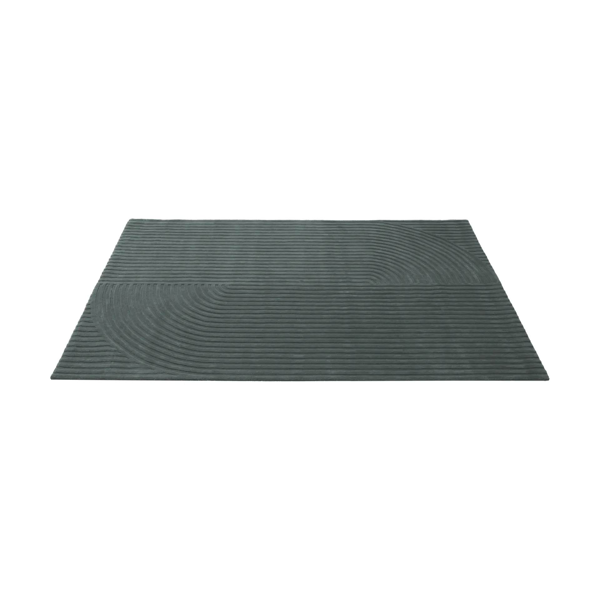 Relevo Rug Quattro ullteppe, Dark green, 200x300 cm Muuto