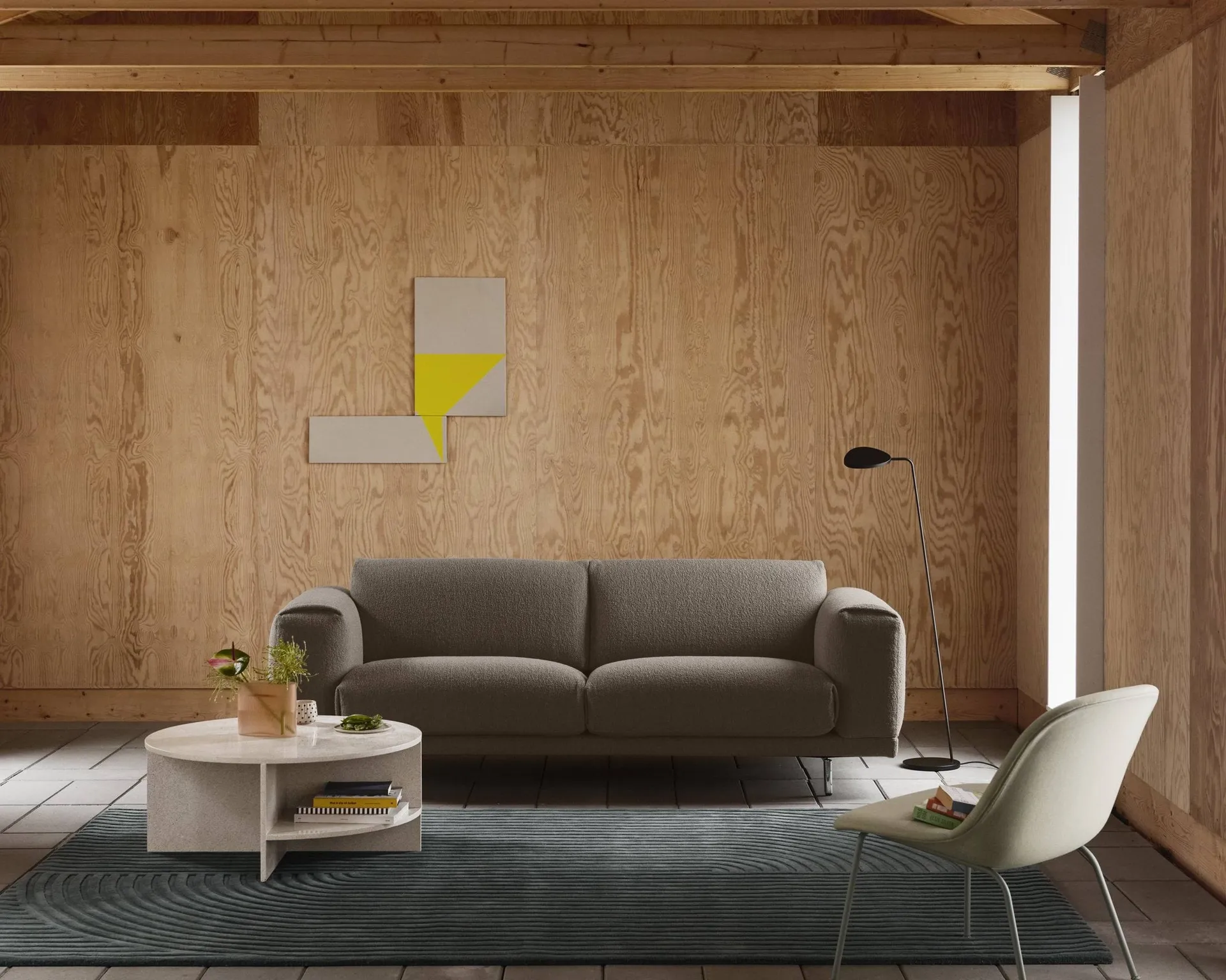 Relevo Rug Quattro ullteppe, Light rose, 170x240 cm Muuto