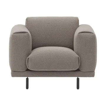 Rest Lounge Chair lenestol - Hearth 6-svarte ben - Muuto