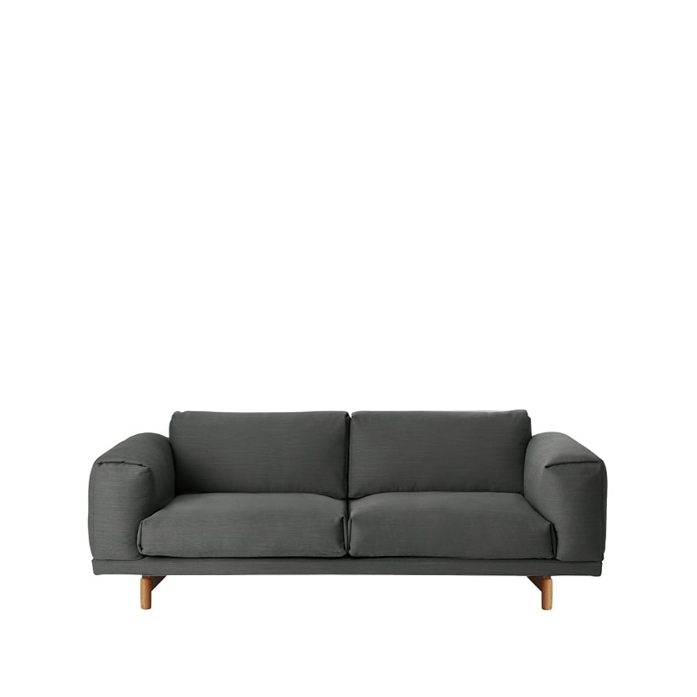 Muuto Rest sofa 2-seter tekstil remix 163 grey, eikeben