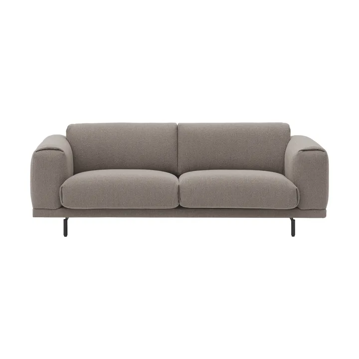 Rest sofa - 3-seter, Hearth 6 grey-svarte ben - Muuto