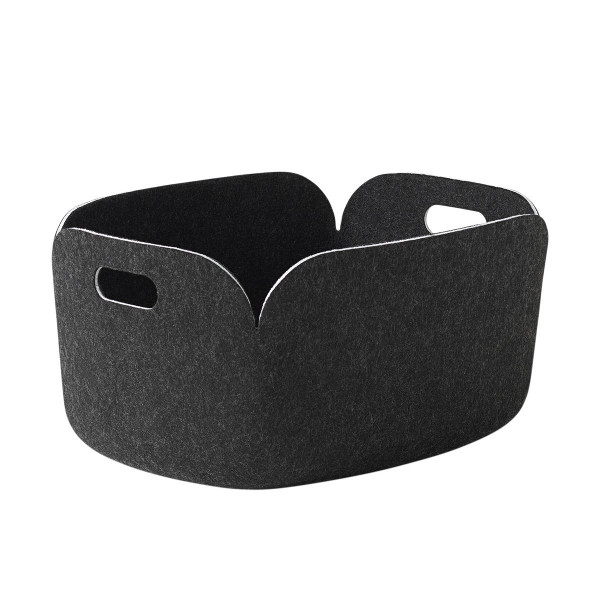 Muuto - Restore Basket, Black Melange - Kurver & esker - Mika Tolvanen - Svart