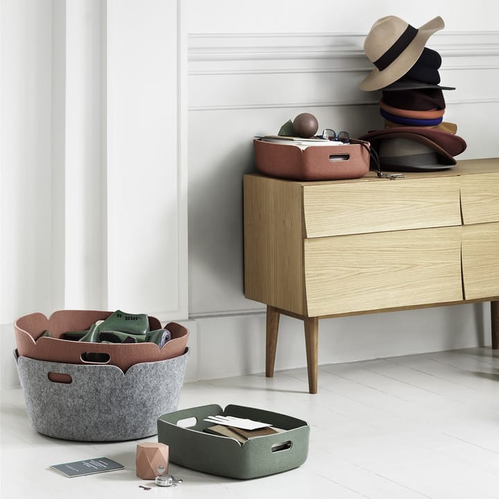 Restore oppbevaringskurv liten - dusty green (blekgrønn) - Muuto