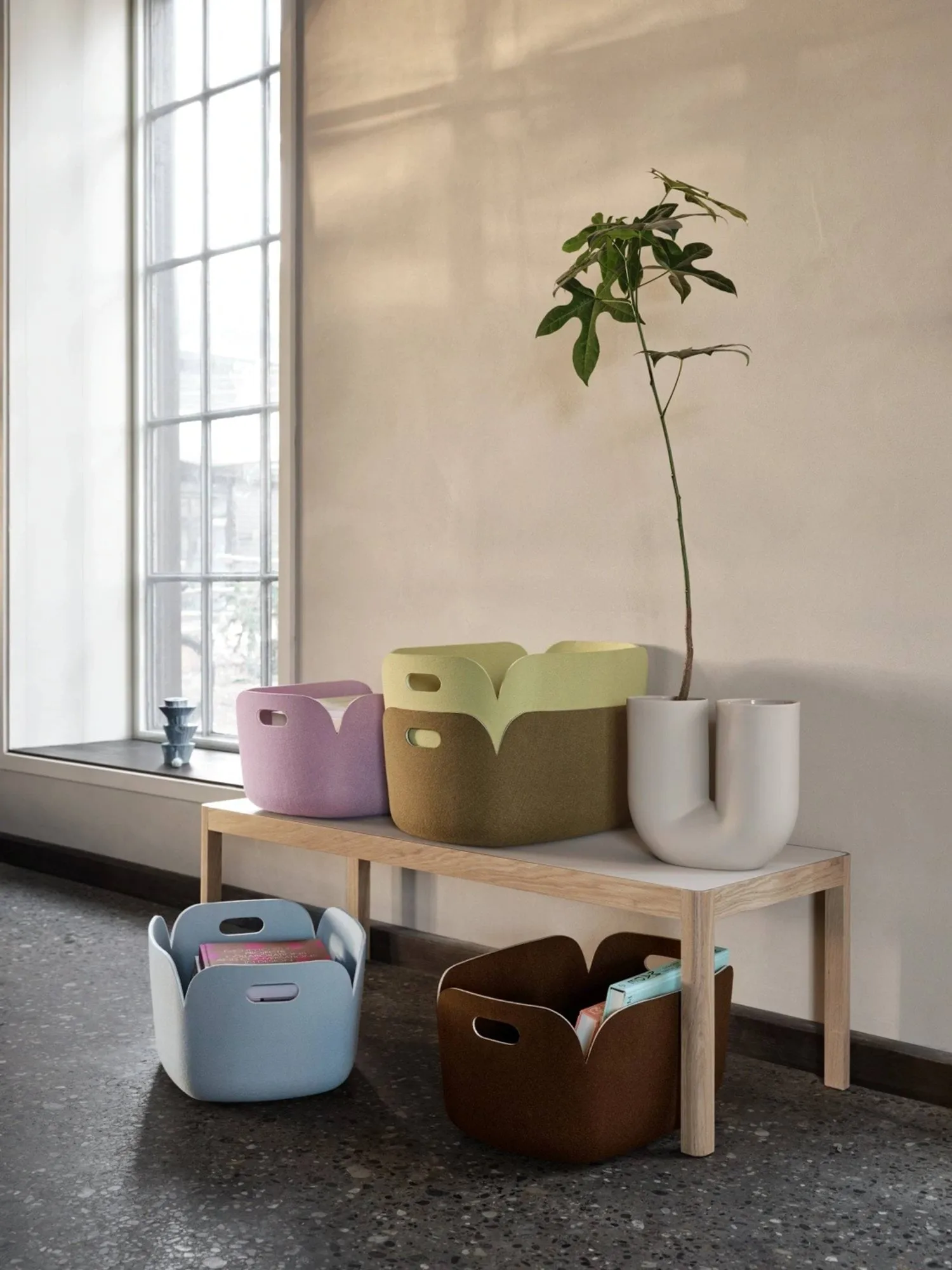 Restore oppbevaringskurv, Sand Muuto