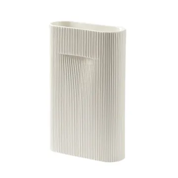 Ridge vase 35 cm - Off white - Muuto