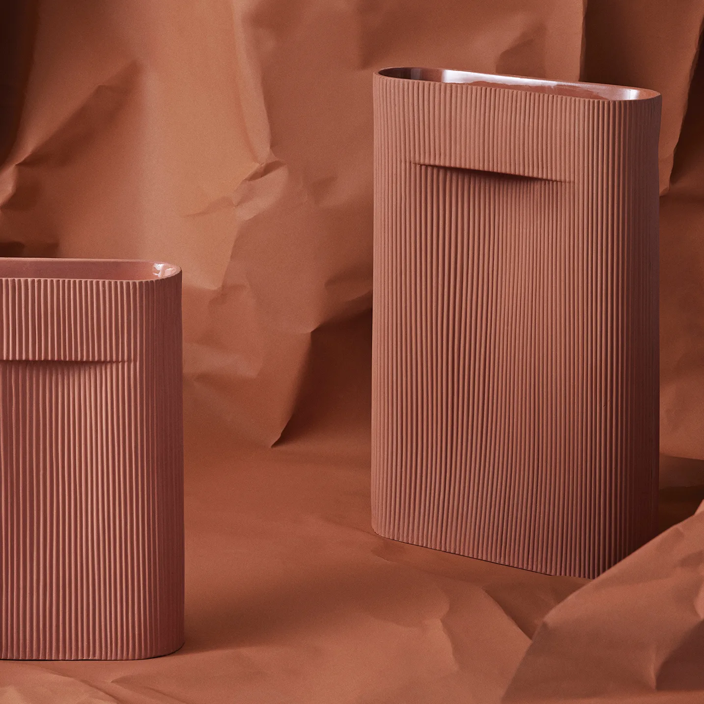 Ridge vase 48,5 cm, Terracotta Muuto