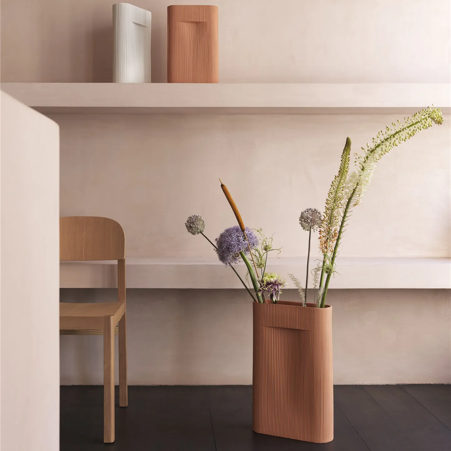 Ridge vase 48,5 cm, Terracotta Muuto