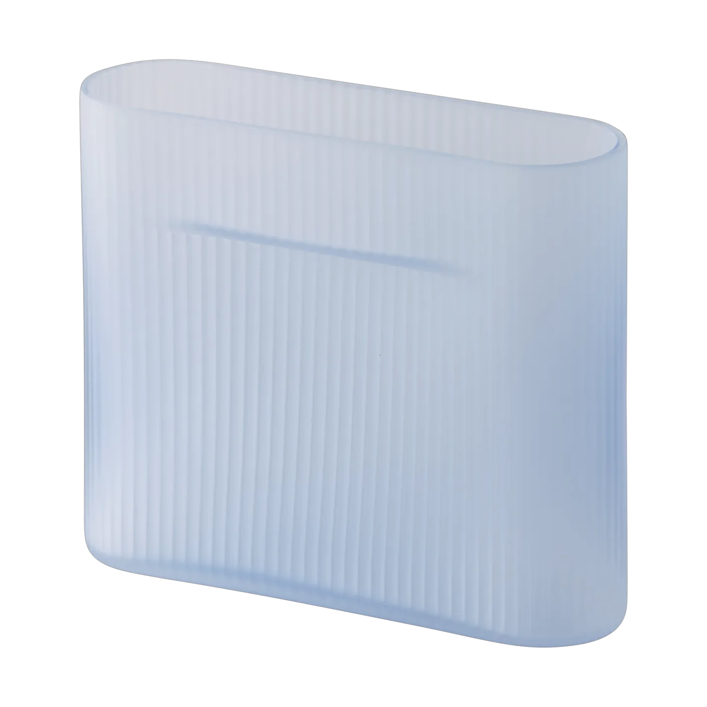 Ridge vase frostat glass 16,5 cm, Light blue Muuto