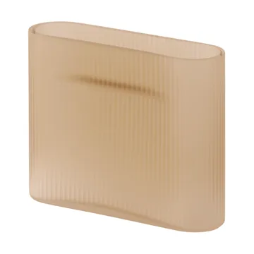Ridge vase frostat glass 16,5 cm - Lyseoransje - Muuto