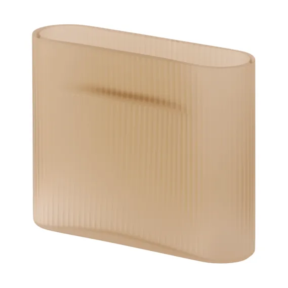 Ridge vase frostat glass 16,5 cm - Lyseoransje - Muuto