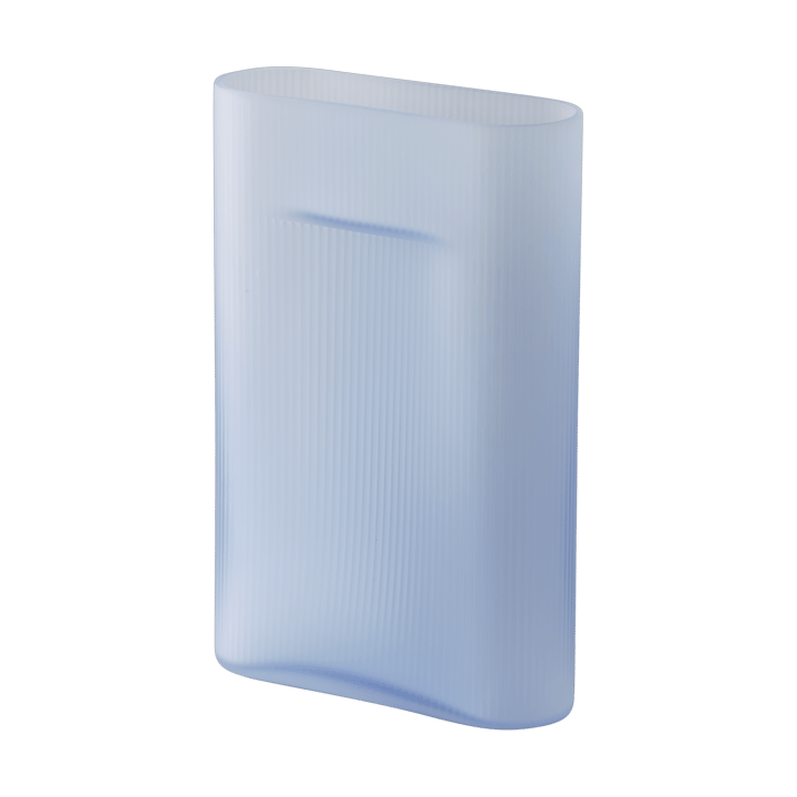 Ridge vase frostat glass 35 cm - Light blue - Muuto