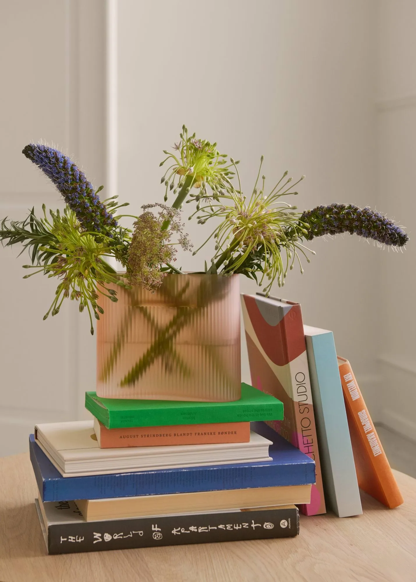 Ridge vase frostet glass 16,5 cm, Lyseoransje Muuto