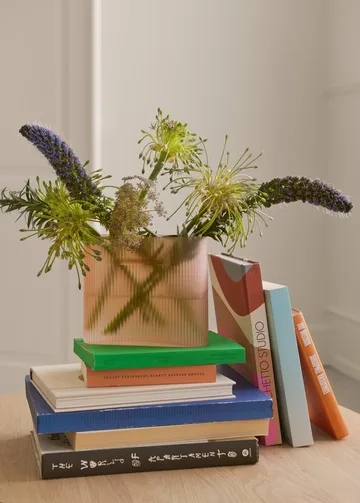 Ridge vase frostet glass 16,5 cm - Lyseoransje - Muuto