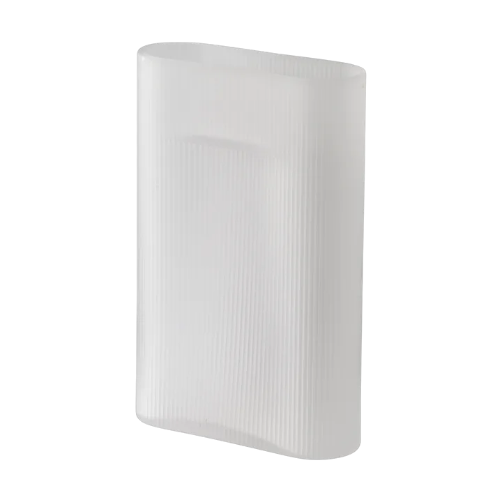 Ridge vase frostet glass 35 cm - White - Muuto