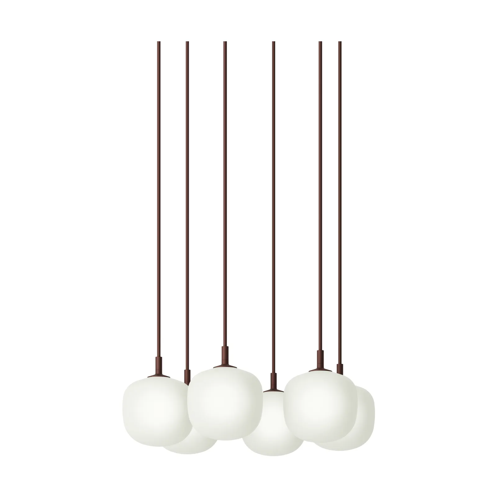 Rime Pendant Cluster 6 pendel, Dyp rød, Ø12 cm Muuto