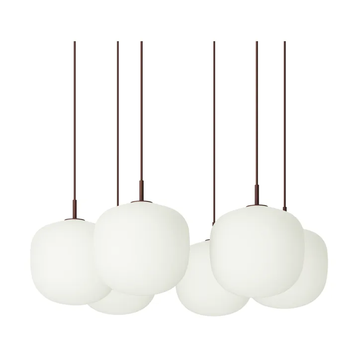 Rime Pendant Cluster 6 pendel - Dyp rød, Ø25 cm - Muuto