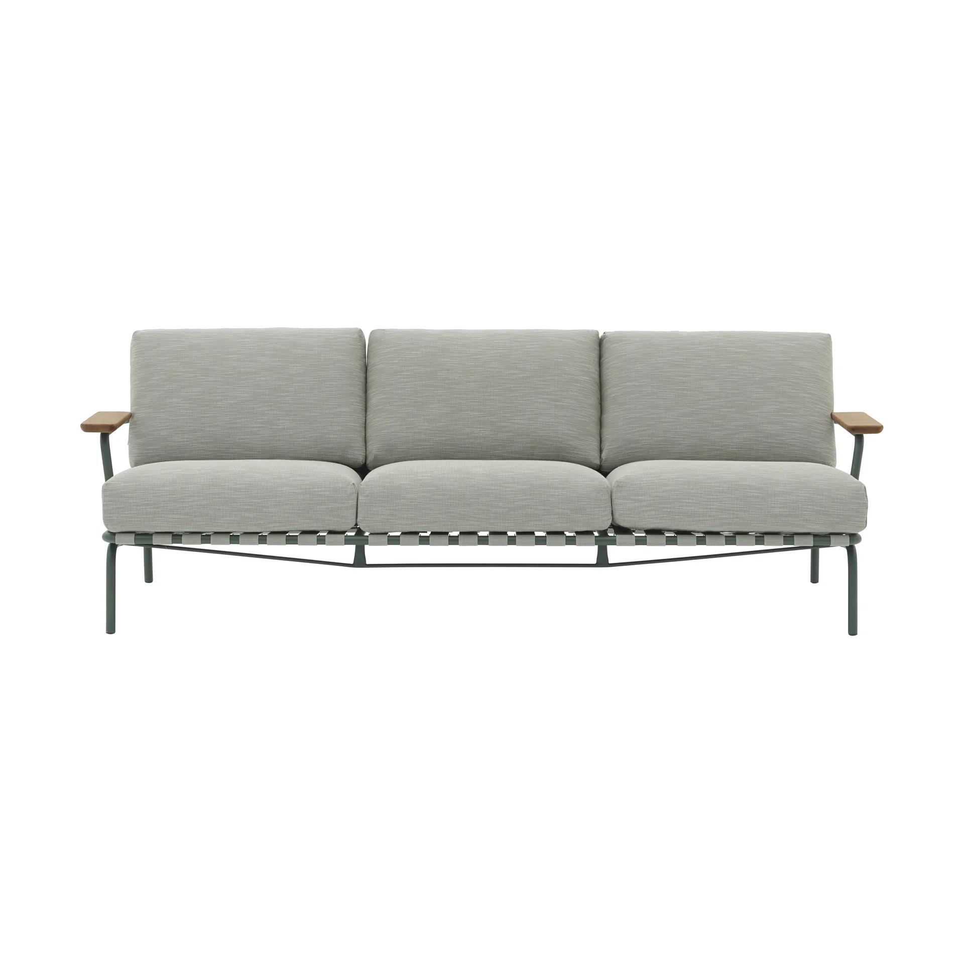 Settle 3-seters sofa, Ribbed Weave 2 Dark green Muuto