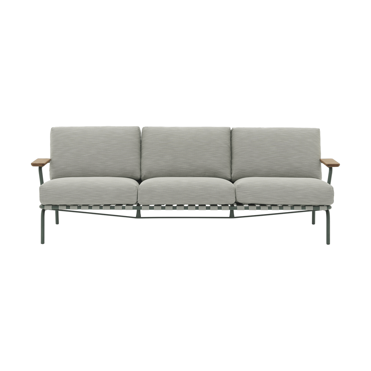 Muuto Settle 3-seters sofa Ribbed Weave 2 Dark green