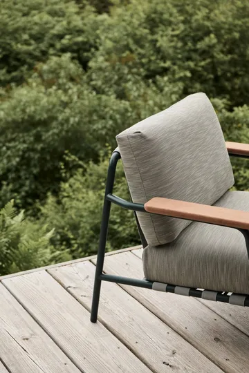 Settle Lounge Chair loungestol - Ribbed Weave 2 Dark green - Muuto
