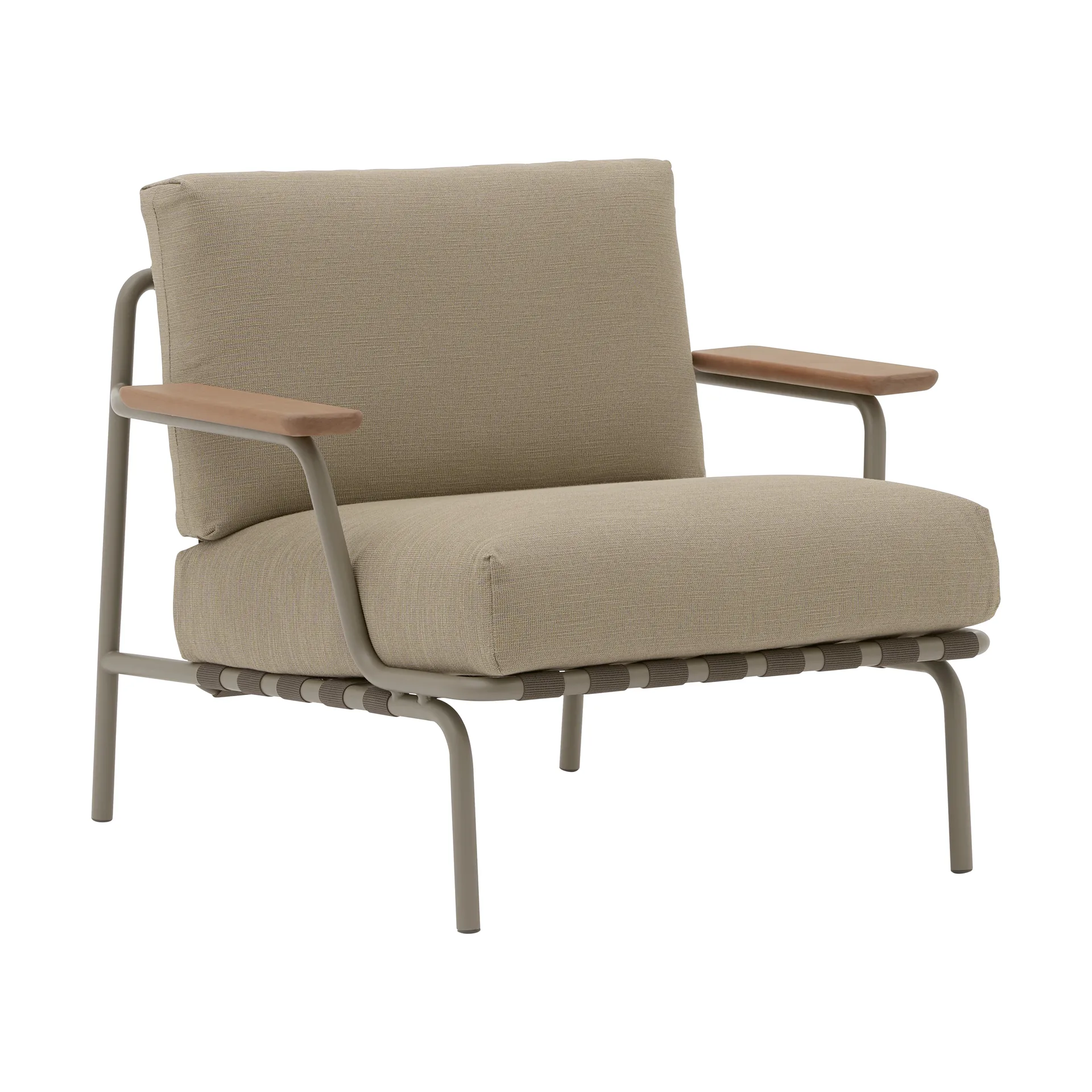 Settle Lounge Chair loungestol, Ribbed Weave 5 Taupe Muuto