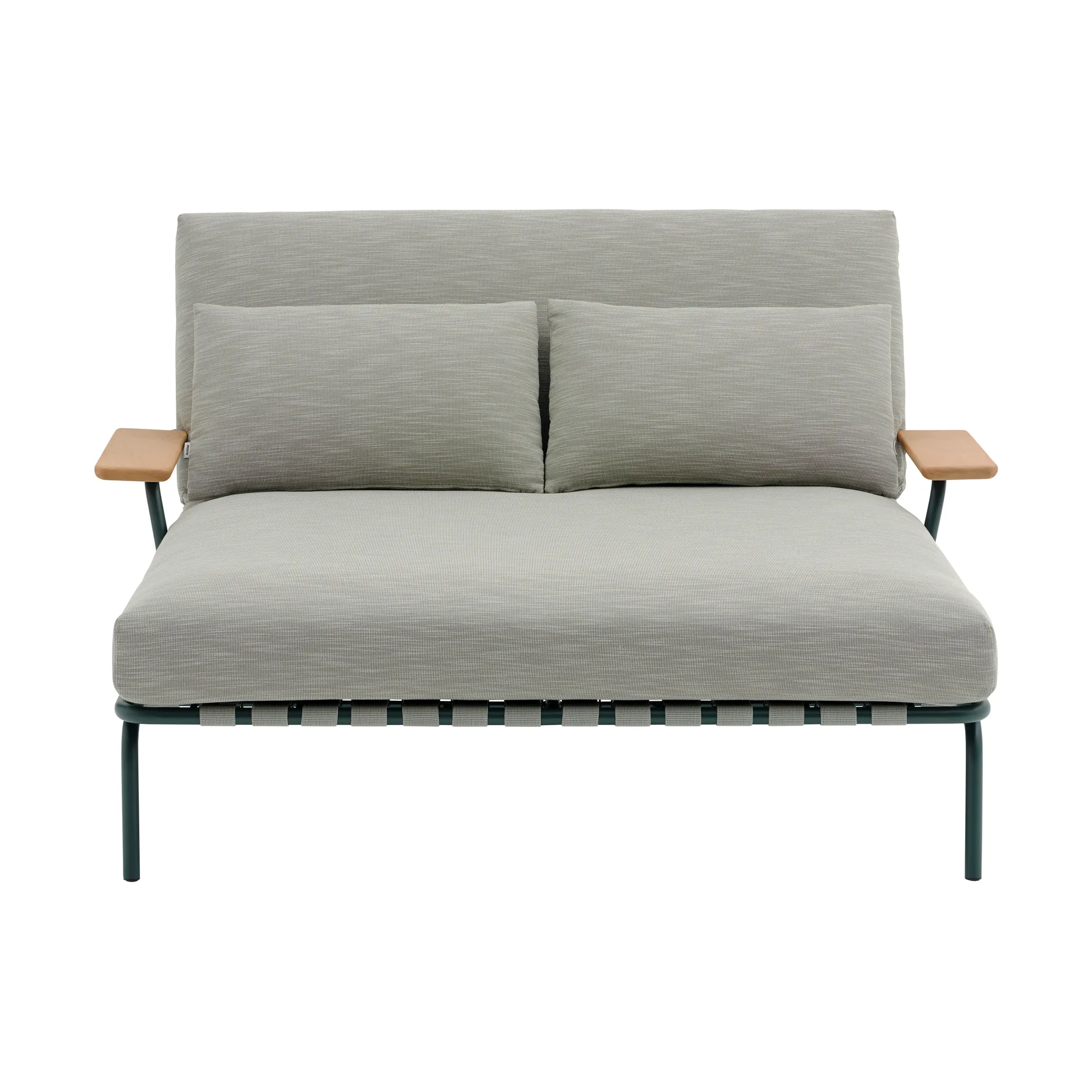 Settle loungeseng, Ribbed Weave 2-dark green, med armlener Muuto