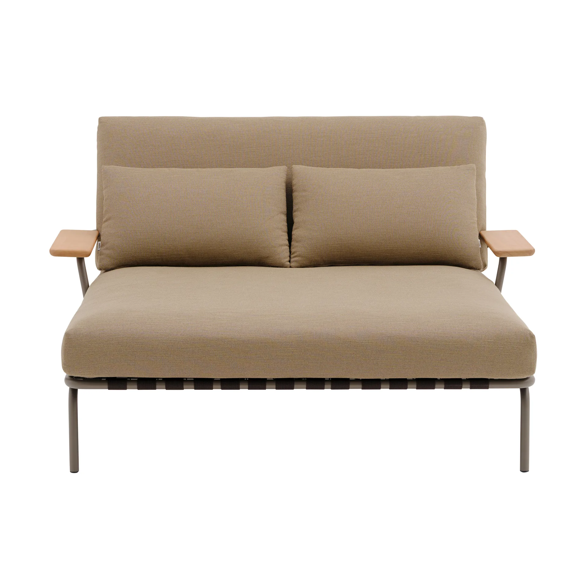 Settle loungeseng, Ribbed Weave 5-taupe, med armlener Muuto