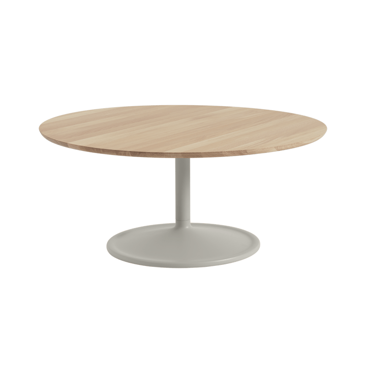 Soft salongbord Ø95 cm - Solid oak-grey - Muuto