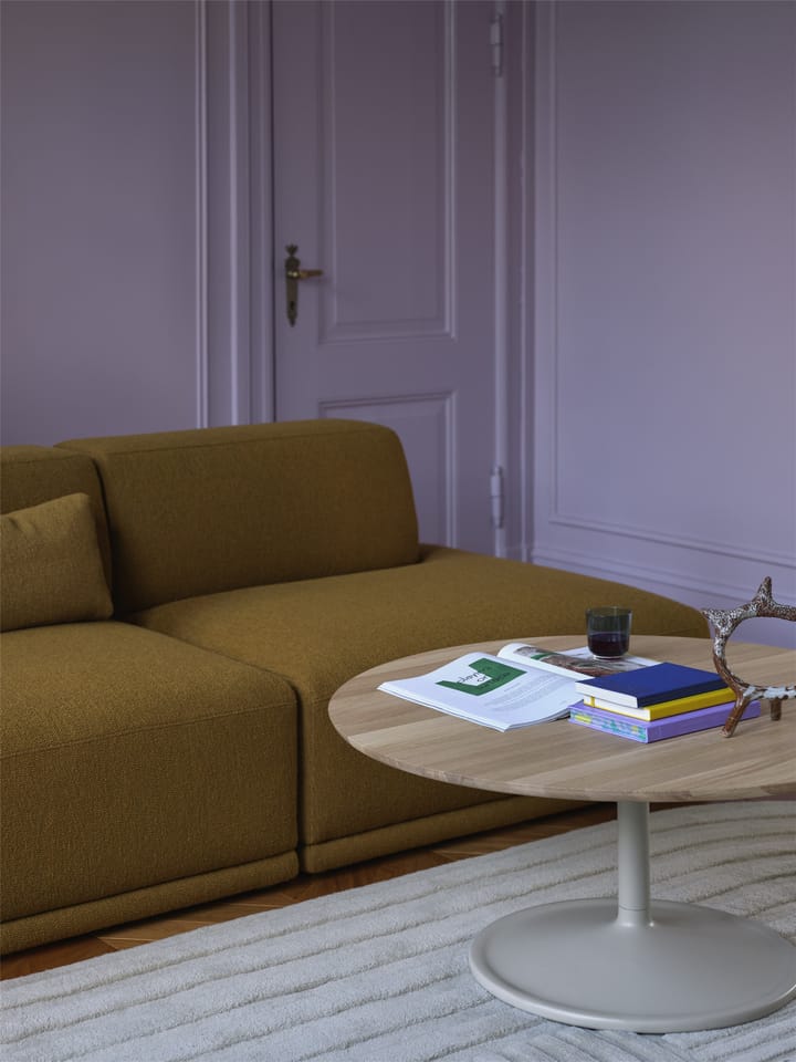Soft salongbord Ø95 cm, Solid oak-grey Muuto