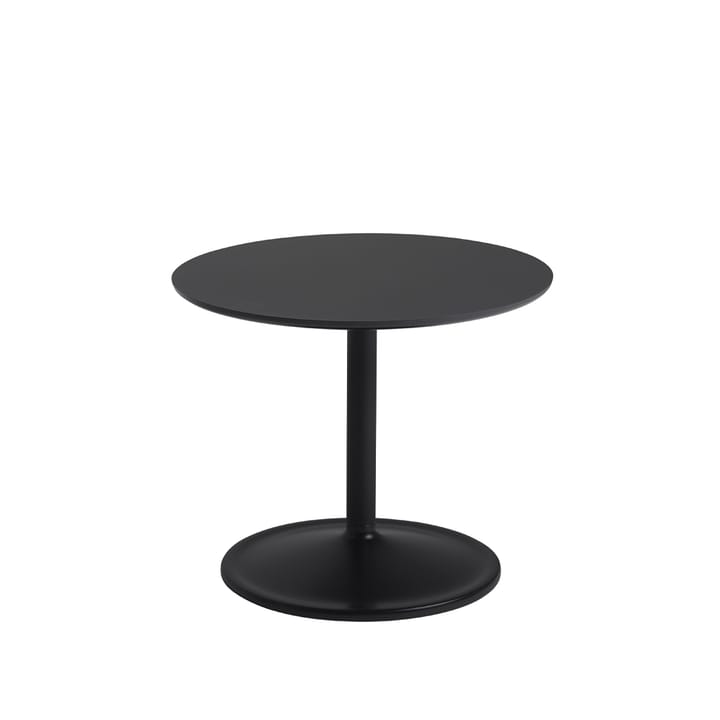 Soft sidebord Ø 48 cm, Black nanolaminate H: 40 cm Muuto