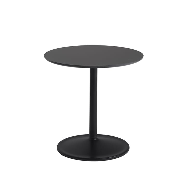 Soft sidebord Ø 48 cm - Black nanolaminate H: 48 cm - Muuto