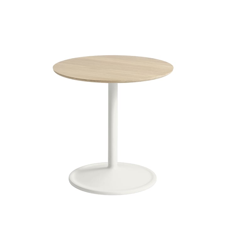 Soft sidebord Ø 48 cm - Oak-Off white H: 48 cm - Muuto