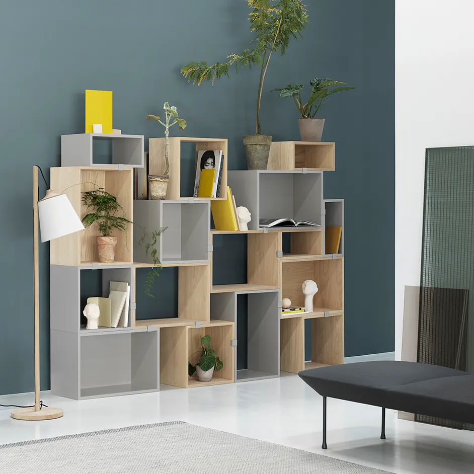 Stacked 2.0 hyller åpen, large, eik Muuto