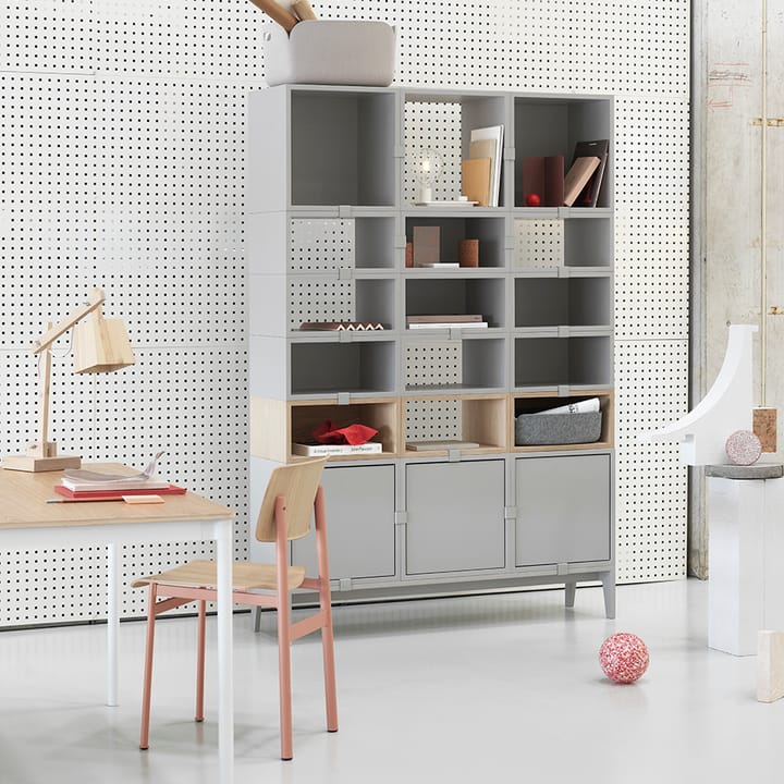 Stacked 2.0 hyller åpen, medium, lysegrå Muuto