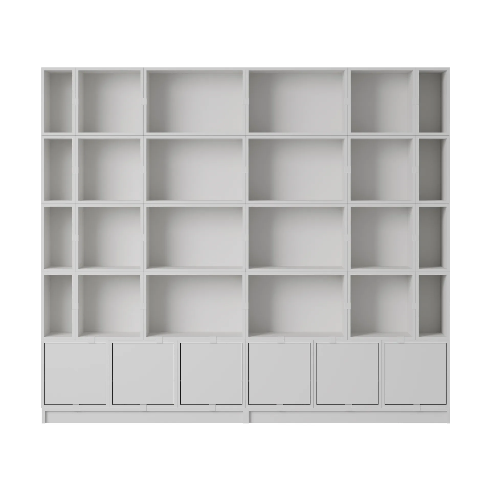Stacked oppbevaringssystem bokhylle Configuration 1, Grey Muuto