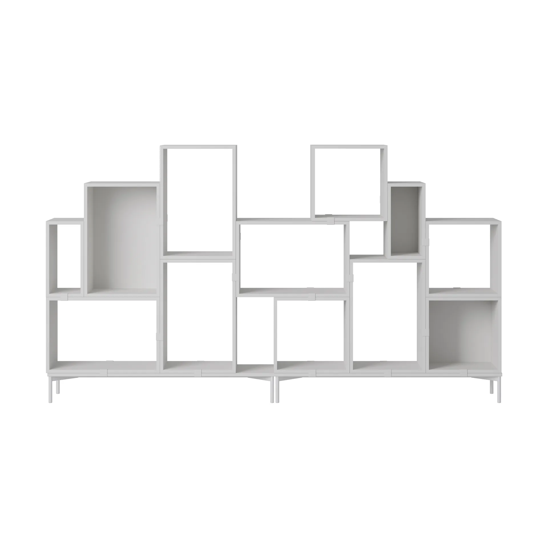 Stacked oppbevaringssystem bokhylle konfigurasjon 3, Grey Muuto