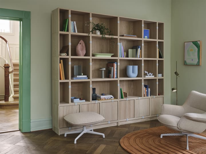 Stacked oppbevaringssystem Bookcase Configuration 1, Brown Green Muuto