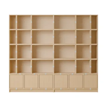 Stacked oppbevaringssystem Bookcase Configuration 1 - Oak - Muuto