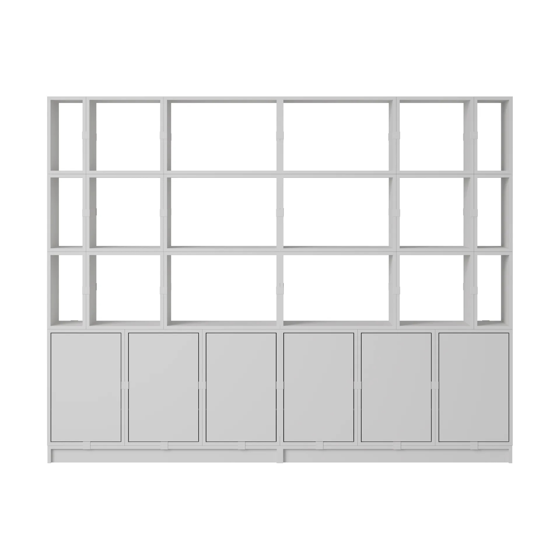 Stacked oppbevaringssystem kontor konfigurasjon 2, Grey Muuto