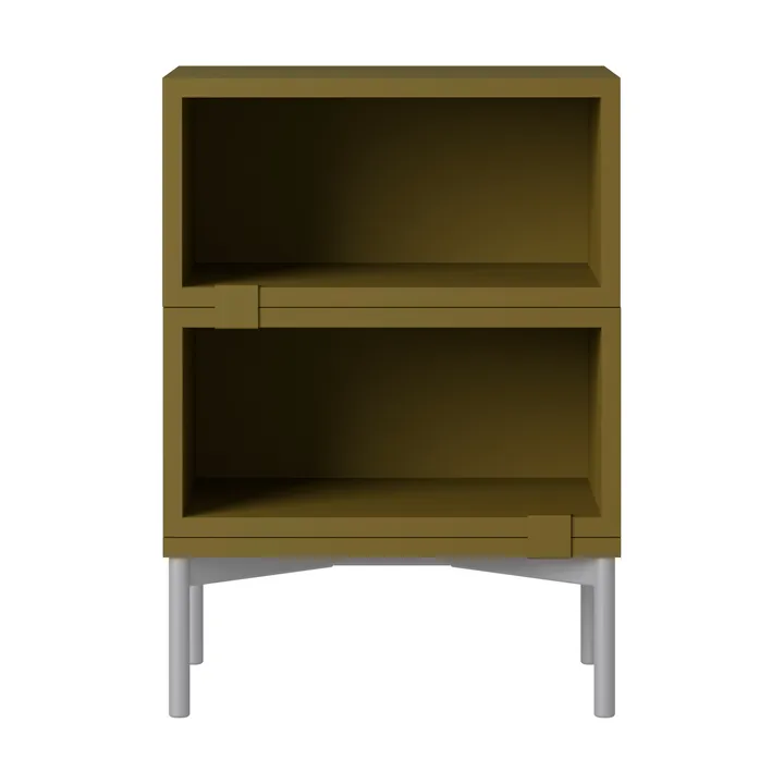 Stacked oppbevaringssystem nattbord konfigurasjon 1 - Brown green - Muuto