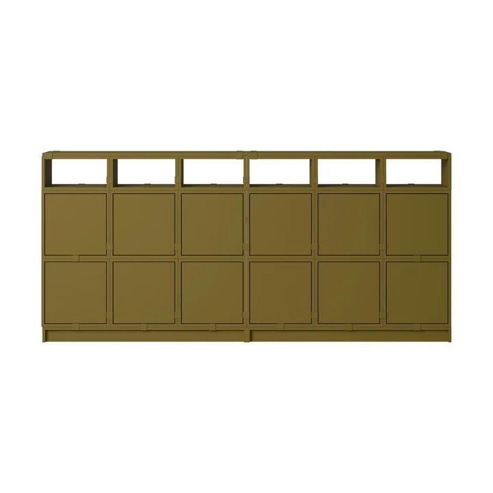 Stacked oppbevaringssystem sideboard konfigurasjon 1 - Brown green - Muuto