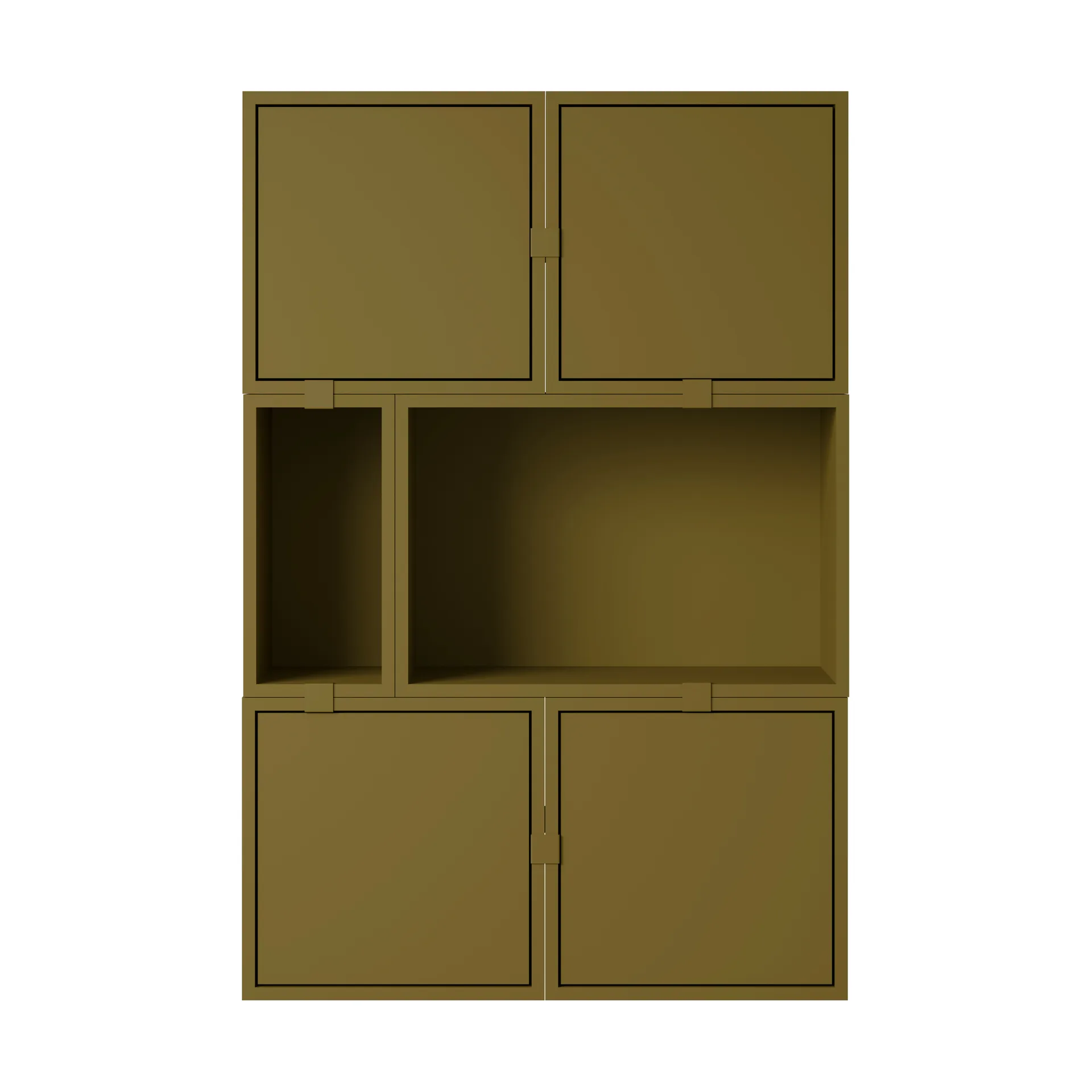 Stacked oppbevaringssystem sideboard konfigurasjon 4, Brown green Muuto