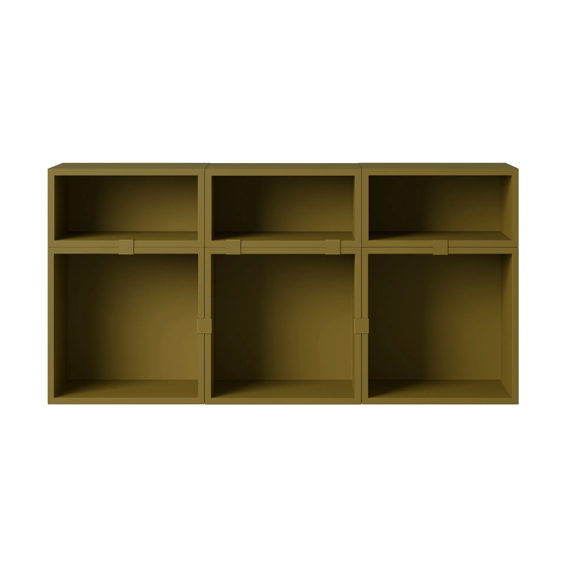 Stacked oppbevaringssystem sideboard konfigurasjon 5, Brown green Muuto