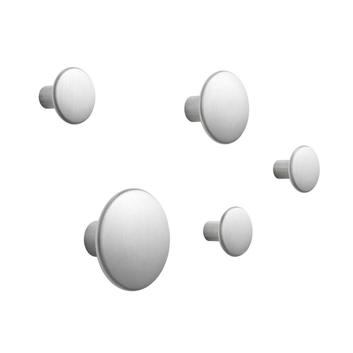 The Dots knagg metall 5-pakk - aluminium - Muuto