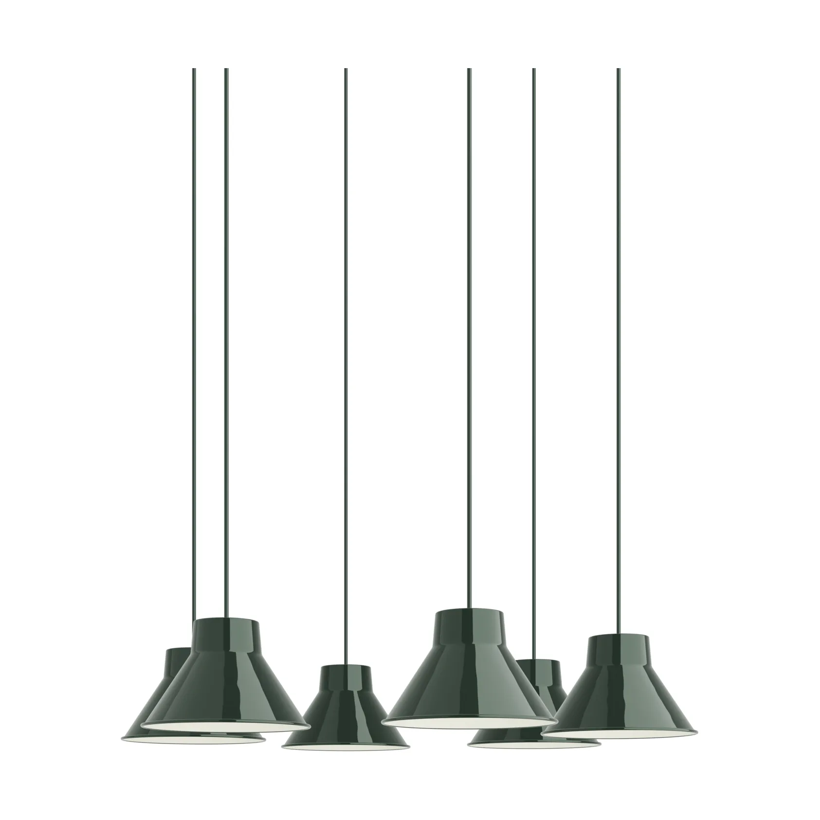 Top Pendant Cluster 6 pendel lampe, Mørkegrønn, Ø21 cm Muuto
