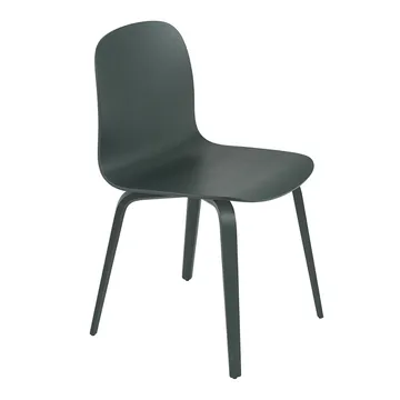 Visu Chair stol understell av tre - Dark green - Muuto