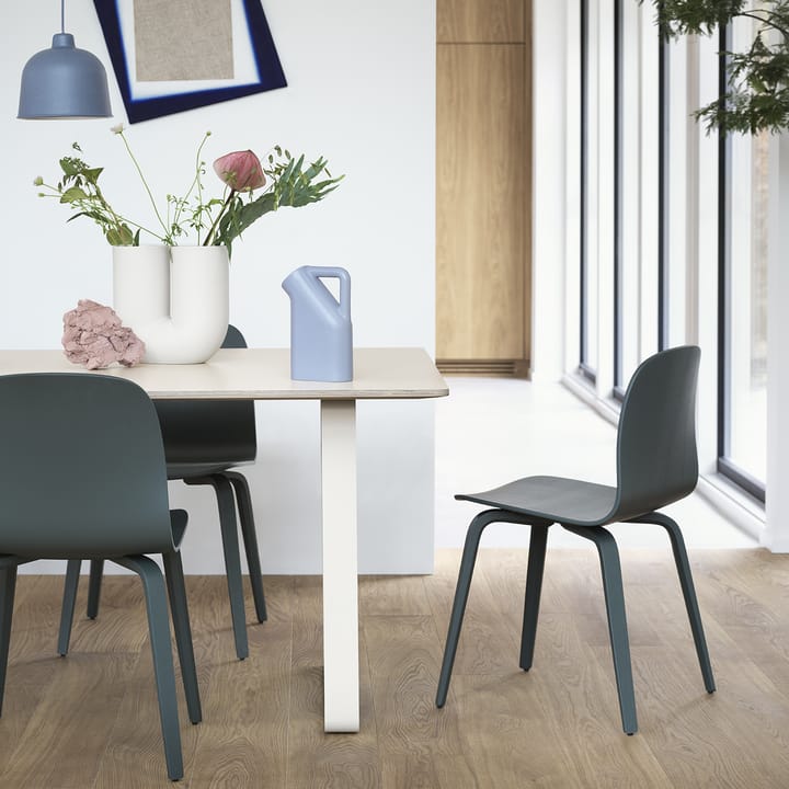 Visu Chair stol understell av tre, Dark green Muuto
