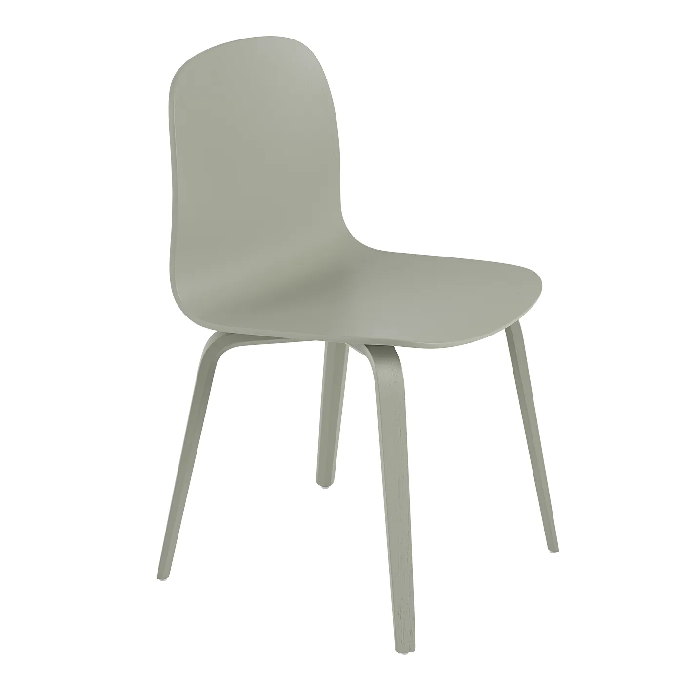 Visu Chair stol understell av tre, Dusty green Muuto