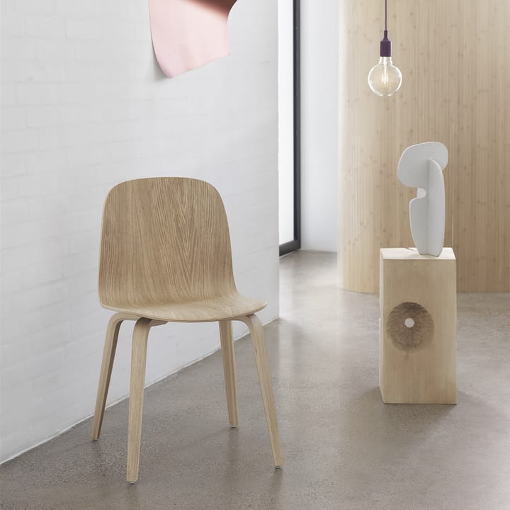 Visu Chair stol understell av tre, eik Muuto