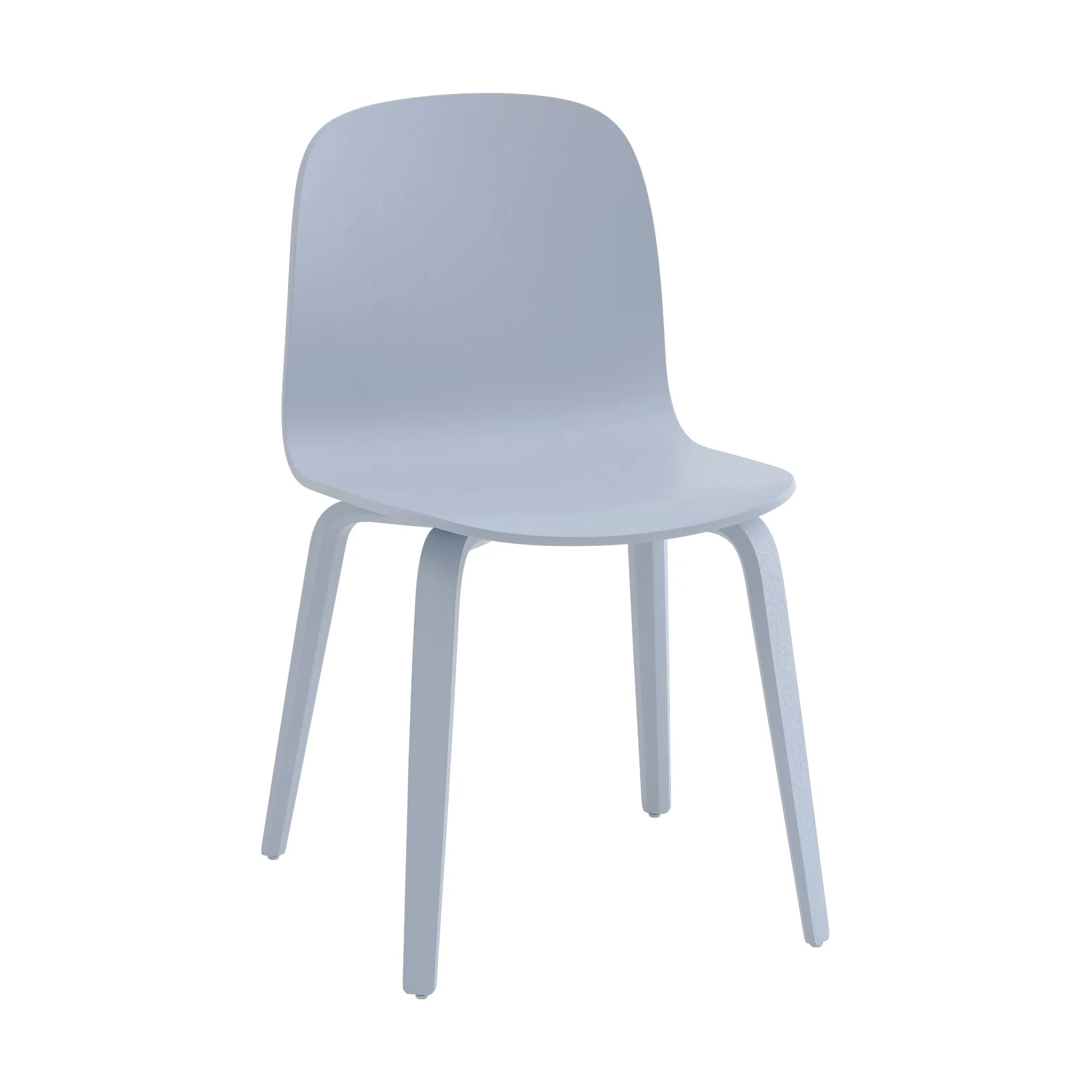 Visu Chair stol understell av tre, Light blue Muuto