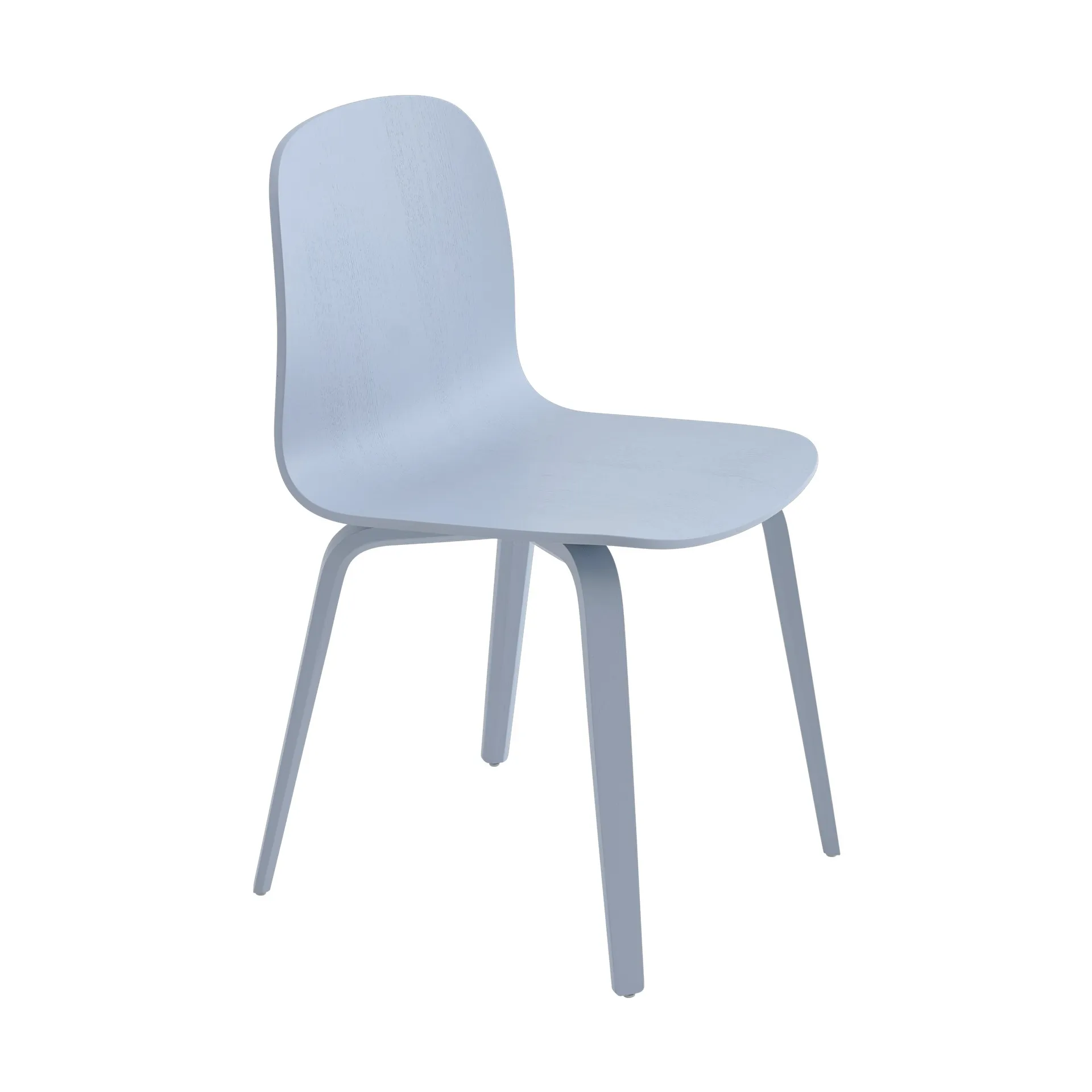 Visu Chair stol understell av tre, Light blue Muuto